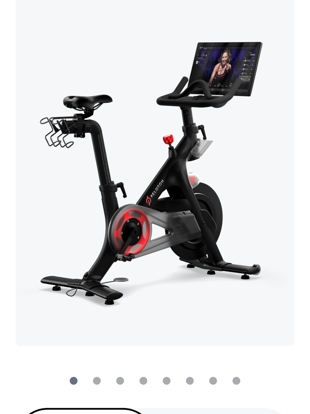 Peloton Indoor Exercise Bike - Black with Red Accents